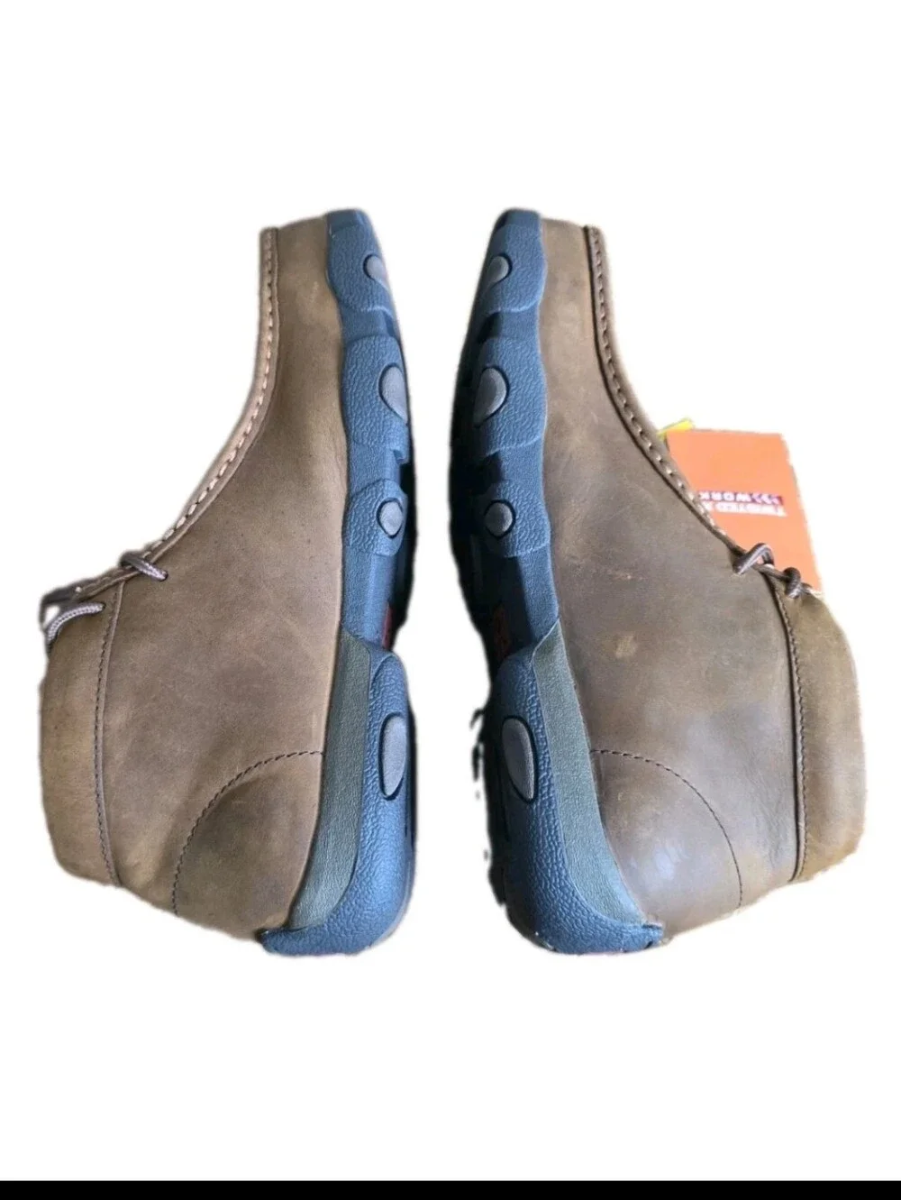 Twisted X Men's‎ Driving Mocs Steel Toe Boots Distressed Saddle 8  (MDMST01) NIB